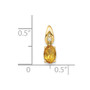 14k Citrine Diamond Pendant