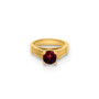 14K Ring with Red CZ Charm