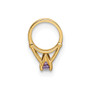 14K Ring with Dark Purple CZ Charm