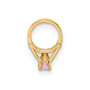 14K Ring with Light Pink CZ Charm