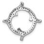 14k White Gold 1/4ct. Diamond Fancy Chain Slide