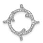 14k White Gold 1/4ct. Diamond Fancy Chain Slide