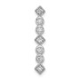 14k White Gold 1/4ct. Diamond Fancy Chain Slide