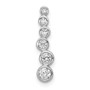 14k White Gold 1/4ct. Diamond Fancy Chain Slide