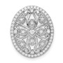 14k White Gold 1/4ct. Diamond Fancy Chain Slide