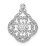 14k White Gold 1/4ct. Diamond Fancy Chain Slide