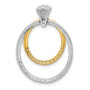 14k Two-tone 1/4ct. Diamond Fancy Double Circle Pendant