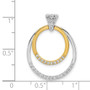 14k Two-tone 1/4ct. Diamond Fancy Double Circle Pendant