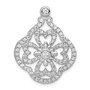 14k White Gold 1ct. Diamond Fancy Chain Slide