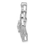 14k White Gold 1ct. Diamond Fancy Chain Slide