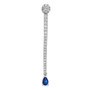 14k White Gold 1ct. Diamond & Sapphire Fancy Pendant