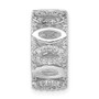 14k White Gold 1/4ct. Diamond Fancy Round Chain Slide