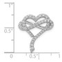 14k White Gold 1/2ct. Diamond Infinity & Heart Chain Slide