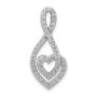 14k White Gold 1/2ct. Diamond Fancy Heart Infinity Chain Slide