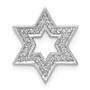 14k White Gold 1/8ct. Diamond Star of David Chain Slide