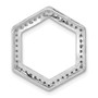 14k White Gold 1/4ct. Diamond Fancy Hexagon Chain Slide