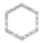 14k White Gold 1/4ct. Diamond Fancy Hexagon Chain Slide