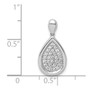 14k White Gold 1/4ct. Diamond Fancy Teardrop Pendant