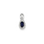 14k White Gold Diamond & Sapphire Pendant