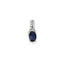 14k White Gold Diamond & Sapphire Pendant