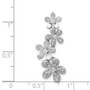 14k White Gold 3/8ct. Diamond Floral Chain Slide