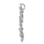 14k White Gold 3/8ct. Diamond Floral Chain Slide