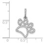 14k White Gold 1/4ct. Diamond Paw Print Pendant