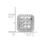 14k White Gold 1ct. Diamond Square Cluster Pendant