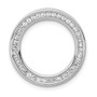 14k White Gold 3/8ct. Diamond Channel Set Large Circle Chain Slide