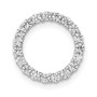 14k White Gold 3/8ct. Diamond Circle Chain Slide