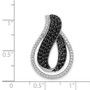 14k White Gold 1 1/10ct. Black & White Diamond Twist Loop Slide