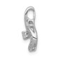 14K White Gold 1/8ct. Diamond Teardrop Chain Slide