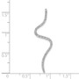 14k White Gold Fancy 1/6ct. Diamond Curved Line Chain Slide