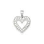 14k White Gold Diamond Heart Pendant