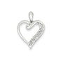 14k White Gold Diamond Heart Pendant