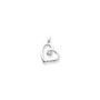 14k White Gold Diamond Heart Pendant