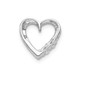 14K White Gold 1/10ct. Diamond Heart Chain Slide
