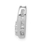 14K White Gold 1/10ct. Diamond Heart Chain Slide