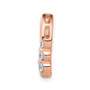 14k Rose Gold 1/6ct. Diamond Heart Chain Slide