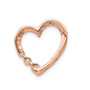 14k Rose Gold 1/6ct. Diamond Heart Chain Slide