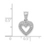 14k White Gold 1/10ct. Diamond Heart Pendant