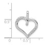 14k White Gold 1/10ct. Diamond Heart Pendant