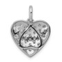 14k White Gold 1ct. Diamond Heart Pendant