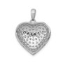 14k White Gold 1ct. Diamond Fancy Heart Pendant