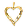 14k & Rhodium 1/4ct. Diamond Heart Pendant