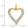 14k & Rhodium 1/4ct. Diamond Heart Pendant
