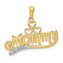 14k .02 Diamond Mommy Double Heart pendant