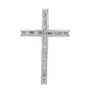 14k White Gold Diamond Latin Cross Pendant