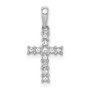 14k White Gold 1/20ct. Diamond Latin Cross Pendant