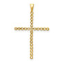 14k & Rhodium 1/4ct. Diamond Cross Pendant